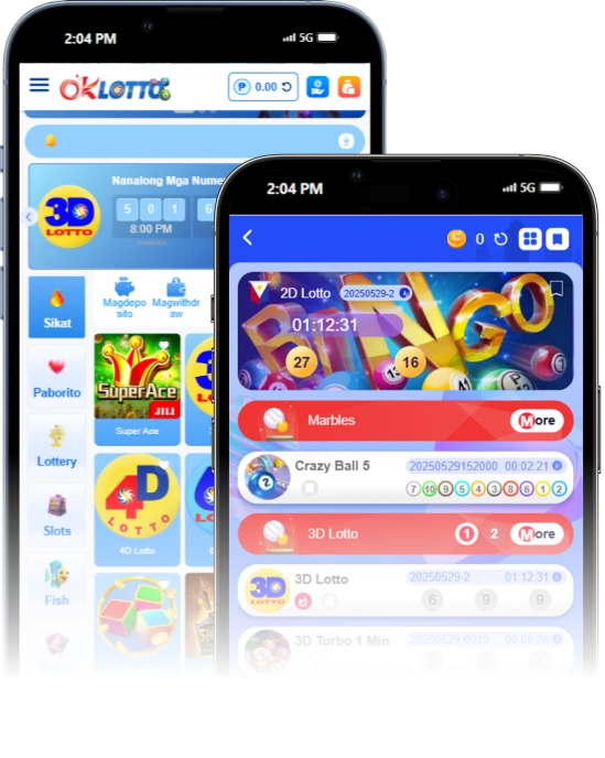oklotto phone mock home and lotto section